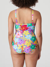 Prima Donna Swim Sazan floral-print control swimsuit in Blue Bloom
