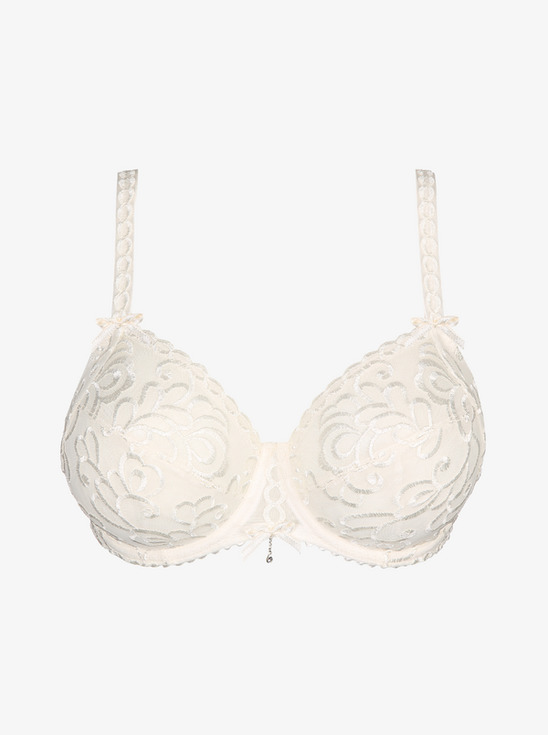 Prima Donna Zahran embroidered tulle underwired full cup bra in Natural