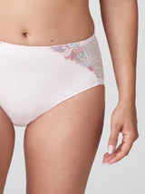Prima Donna Mohala floral-embroidered high-rise lace full briefs in Pastel Pink