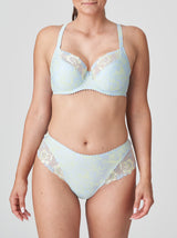 Prima Donna Nuzha Luxury floral-print stretch-jersey thong in Cloud