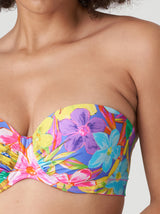 Prima Donna Swim Sazan floral-print underwired bandeau bikini top in Blue Bloom