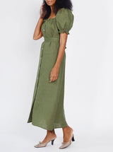 Brigitte Midi Dress - Green